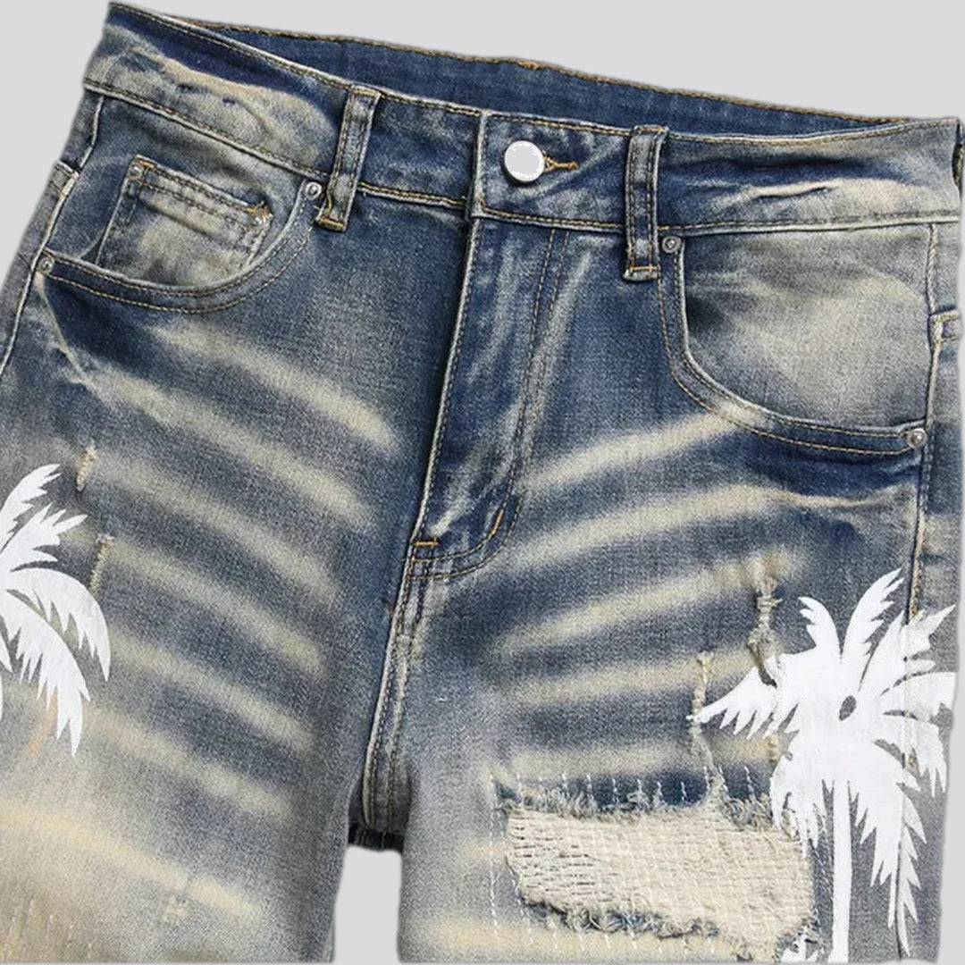 Faded wash skinny jeans for men