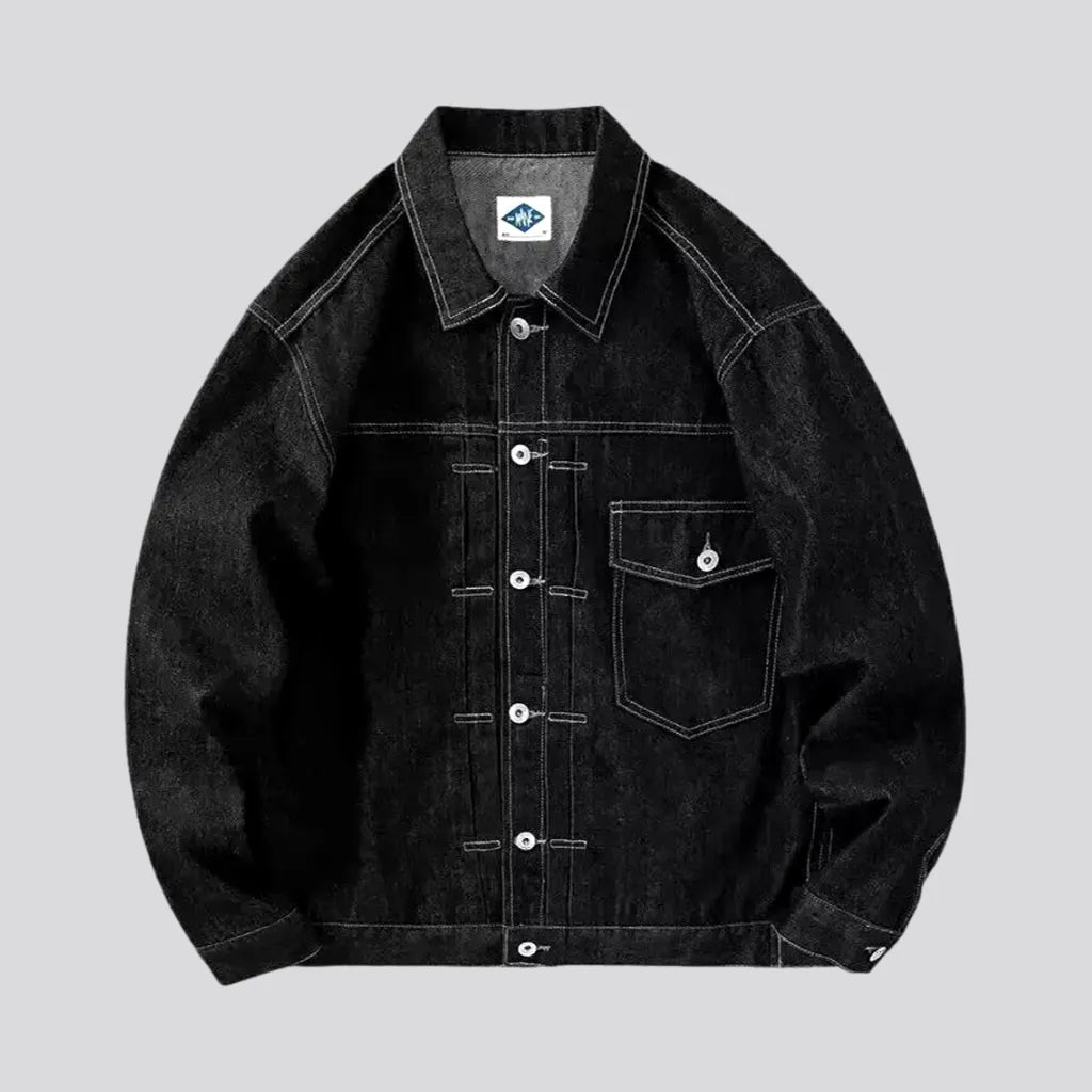 Dark Cargo Pocket Men's Denim Jacket | Jeans4you.shop