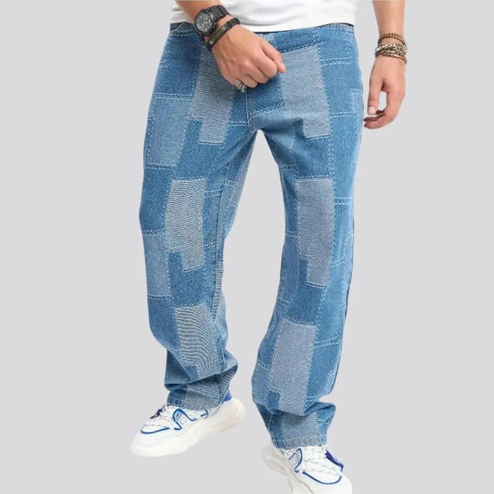 Stylish mid rise men's jeans