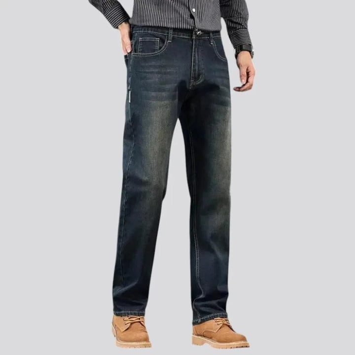 High-waist men's jeans