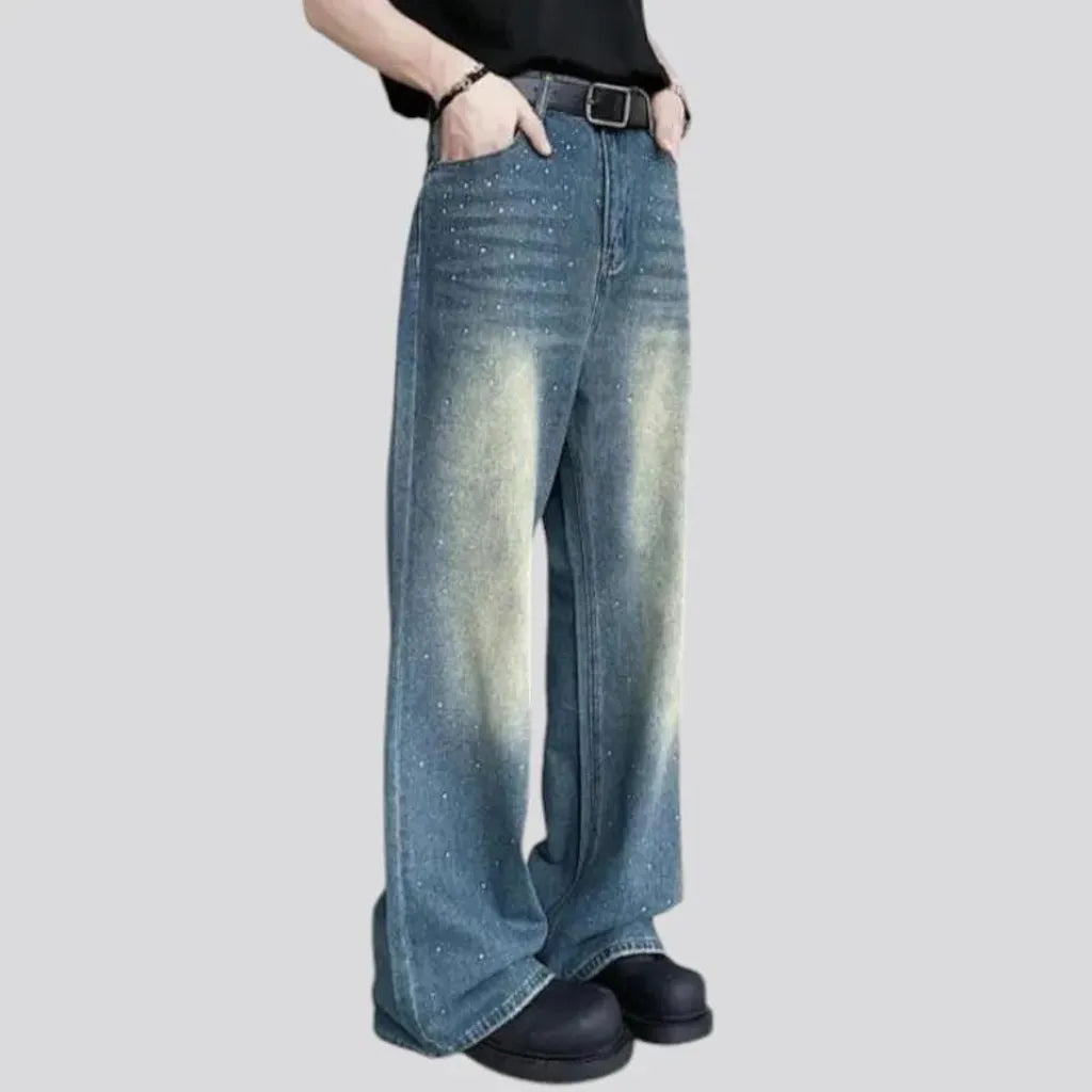 Sanded boho vintage fit men's jeans