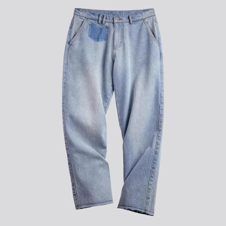 Mid rise vintage light wash men's jeans