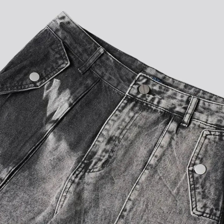 Vintage cargo multi pocket men's jeans