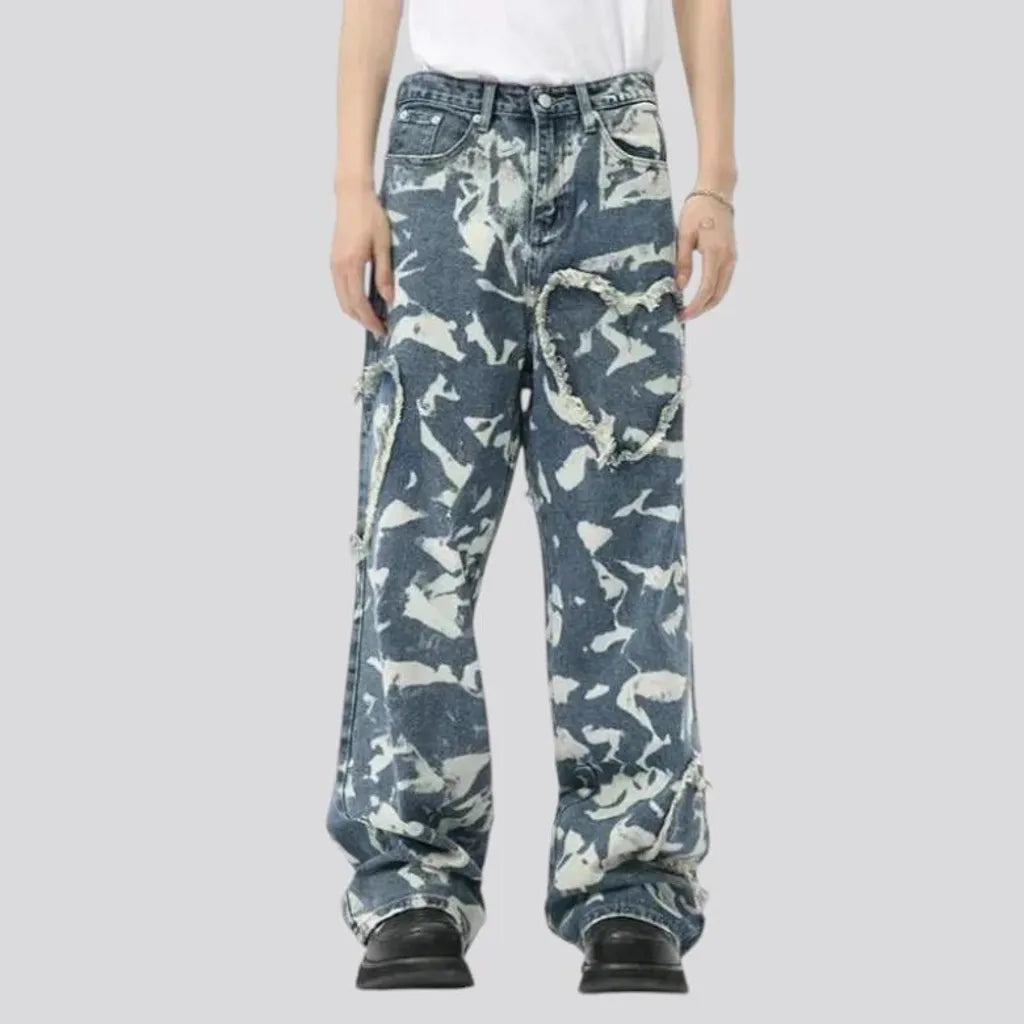 Camouflage fashion multi-color men's jeans