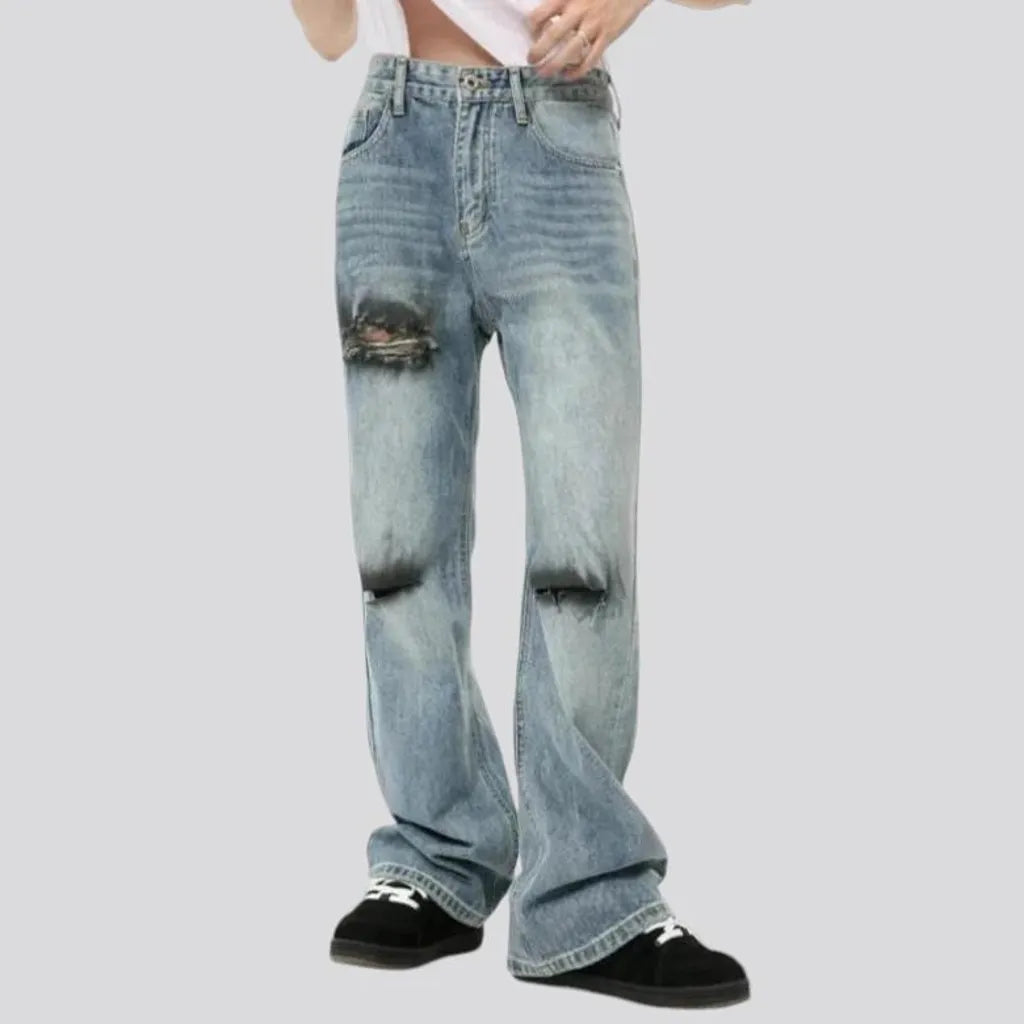 Sanded and stylish men's jeans