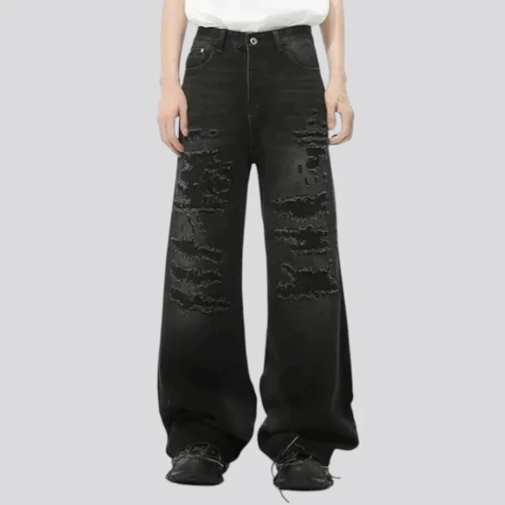 Mid rise fashionable men's jeans