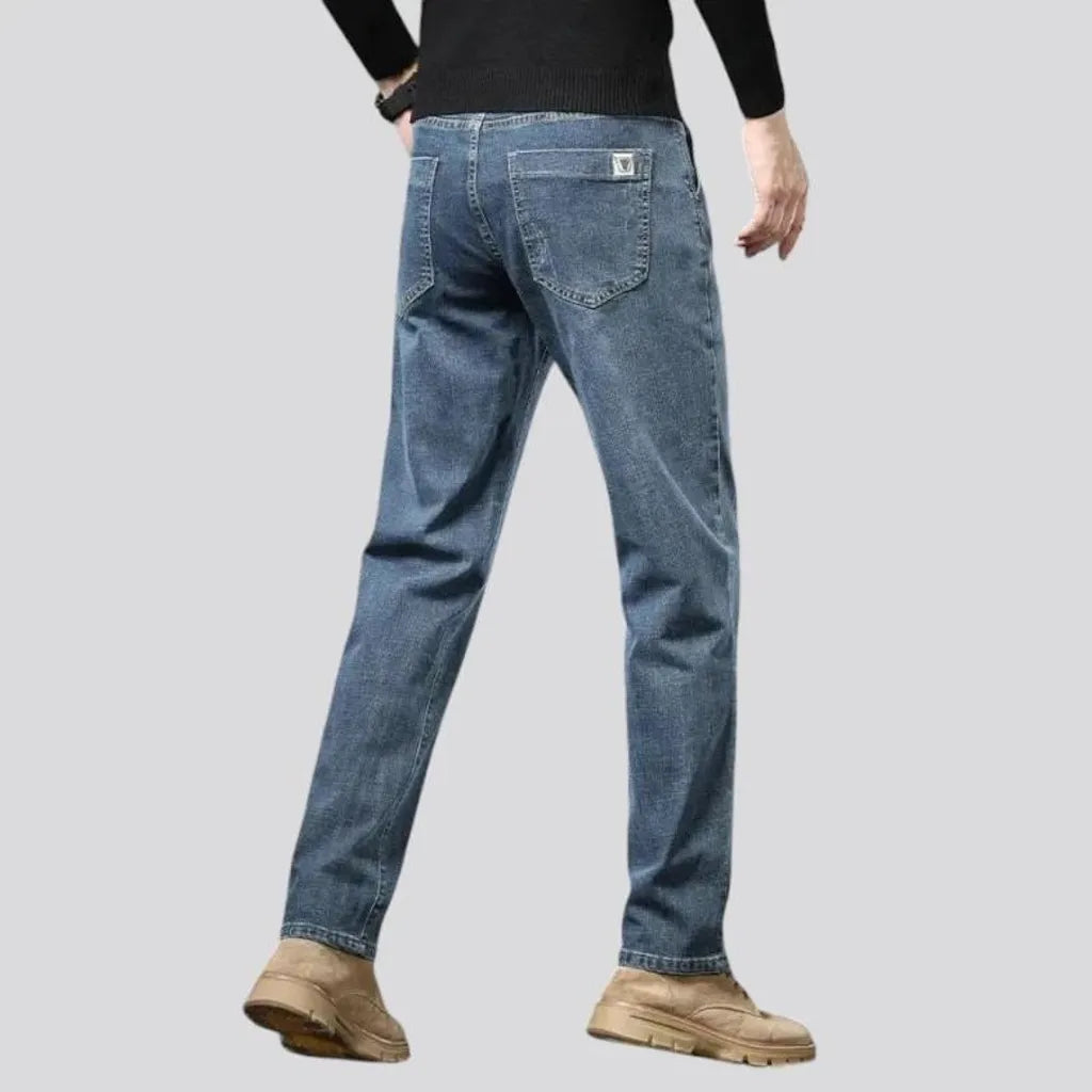 High-rise casual men's jeans