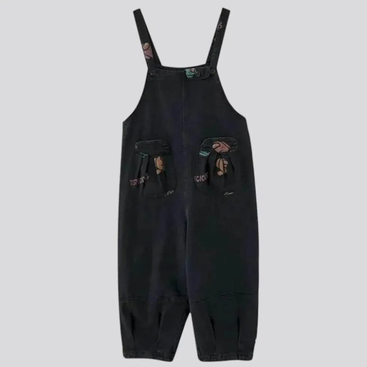 Baggy y2k denim overall for women