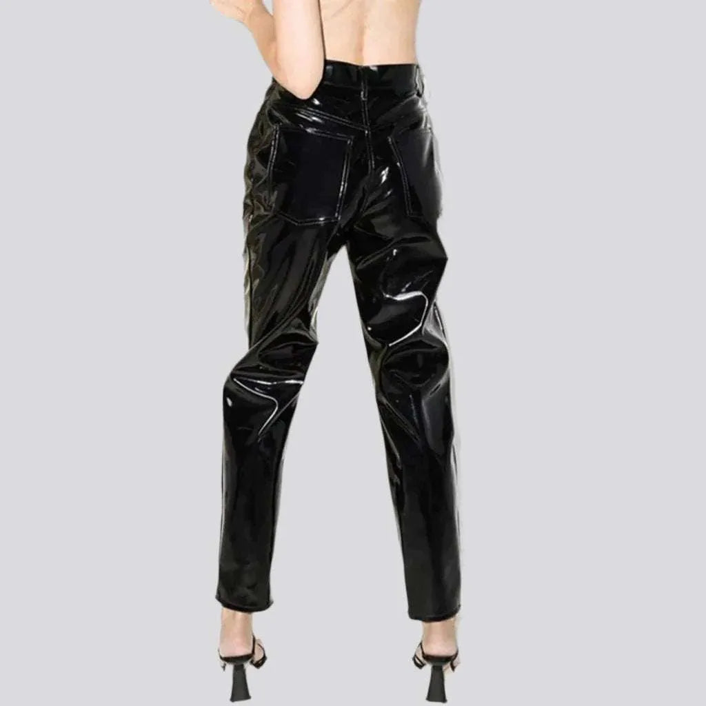 High-waist slim denim pants
 for ladies