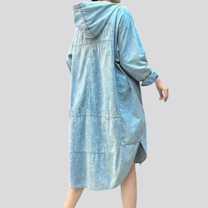 Long vintage women's jeans dress