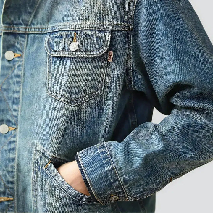 Vintage selvedge denim jacket
 for men