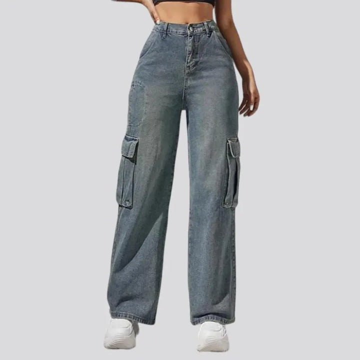 Fashion women's wide-leg jeans