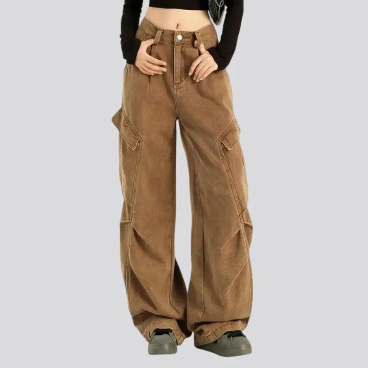 Colored baggy women's jeans