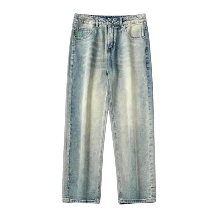 Wide Fit Vintage Soft Jeans for Men - Sand