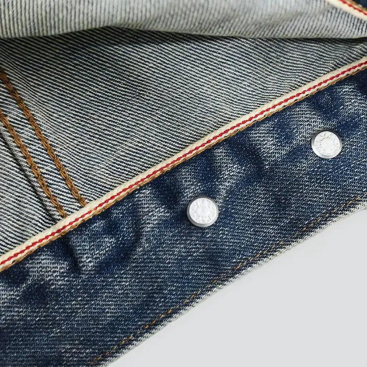 Vintage selvedge denim jacket
 for men