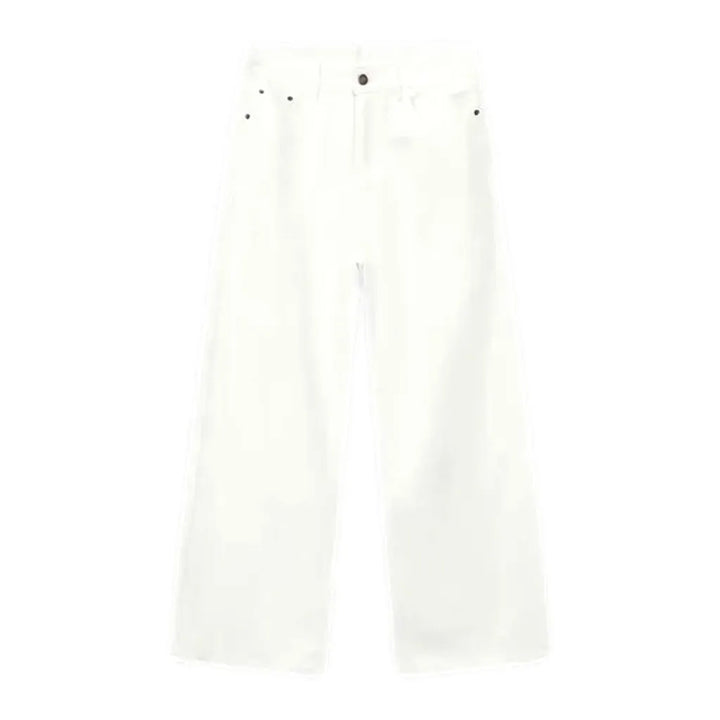 Colorful Street Style Men's Jeans - White