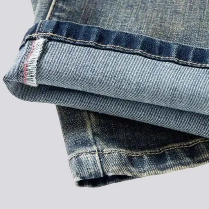 Stretchable tapered fit men's jeans