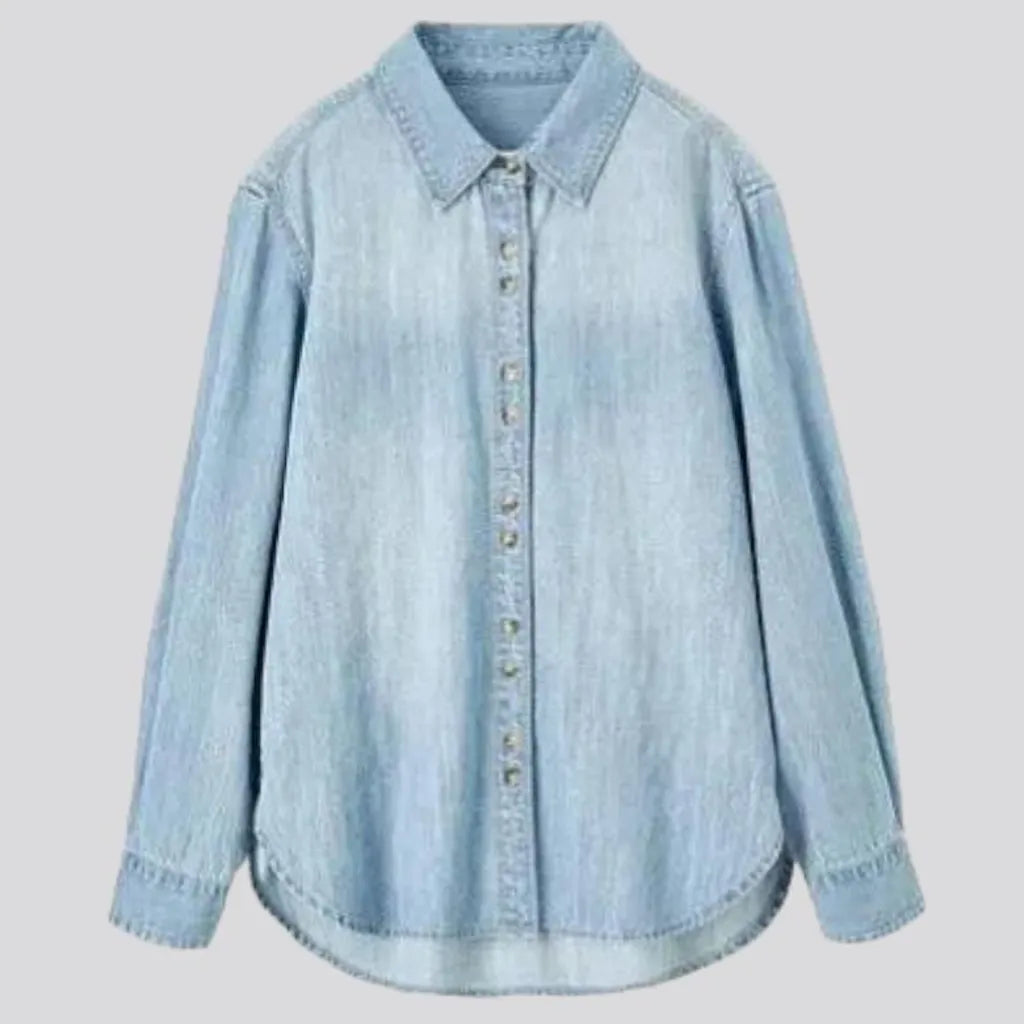 Regular women's denim shirt