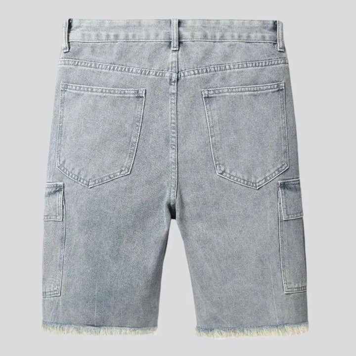 Vintage light wash men's denim shorts