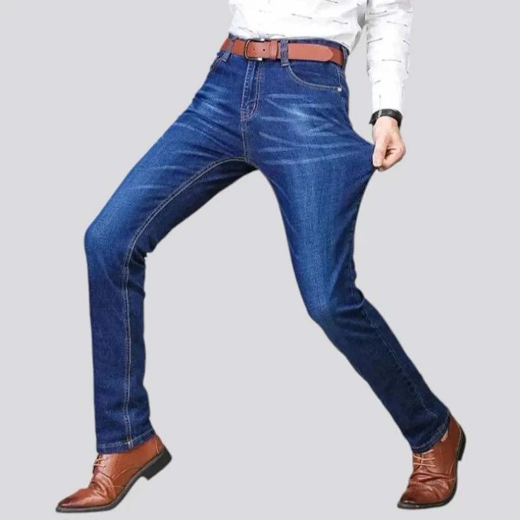 Stretchable mid-rise men's jeans