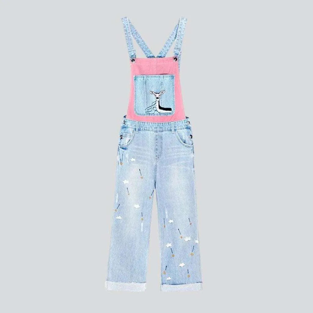 Street denim dungaree for ladies