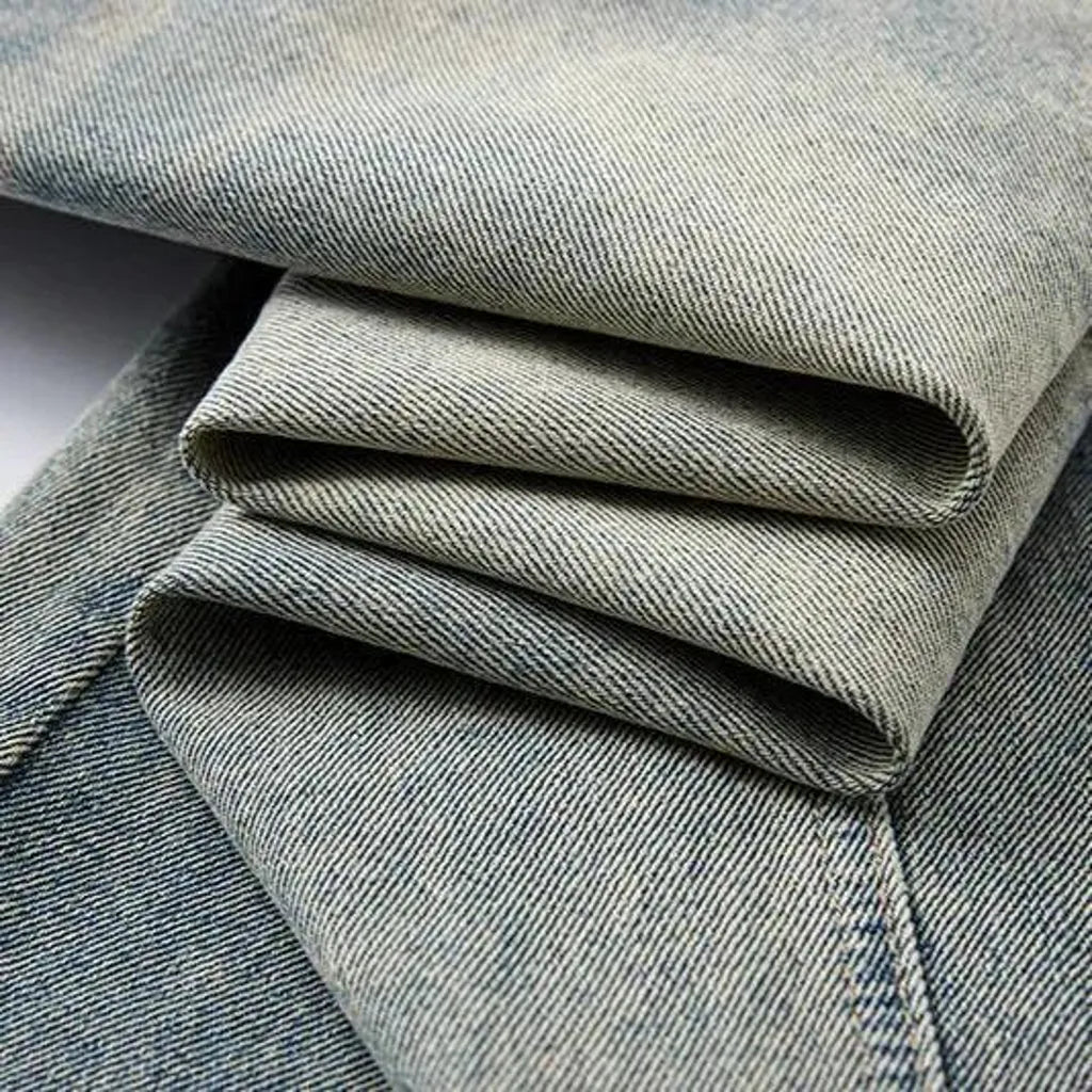 Wide fit vintage soft jeans for men