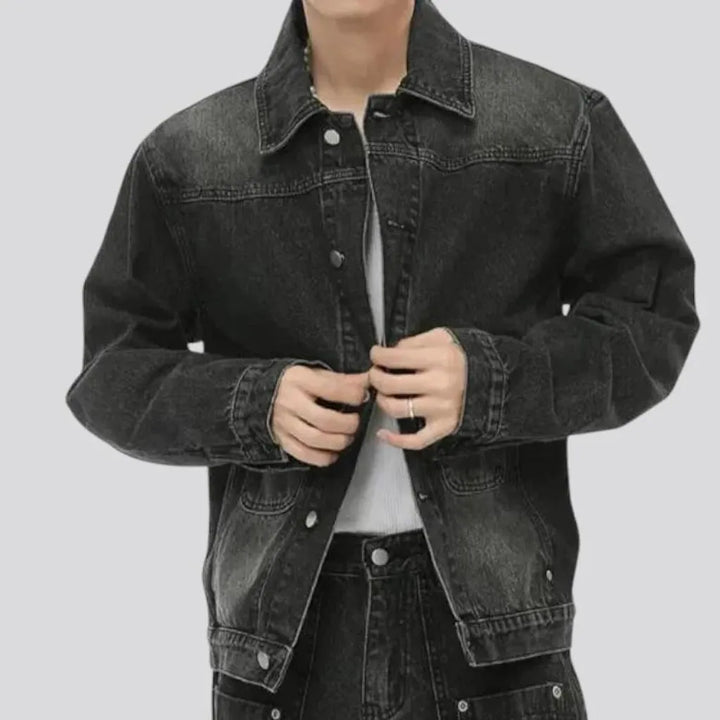 Stylish vintage men's jeans jacket