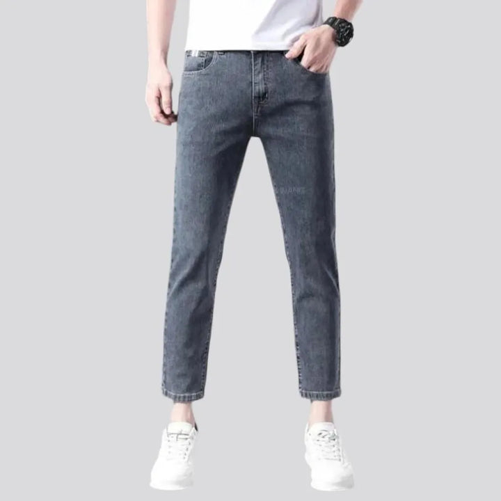Ankle-length men's thin jeans
