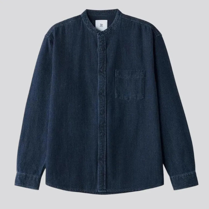 Extra-large denim men's jean shirt