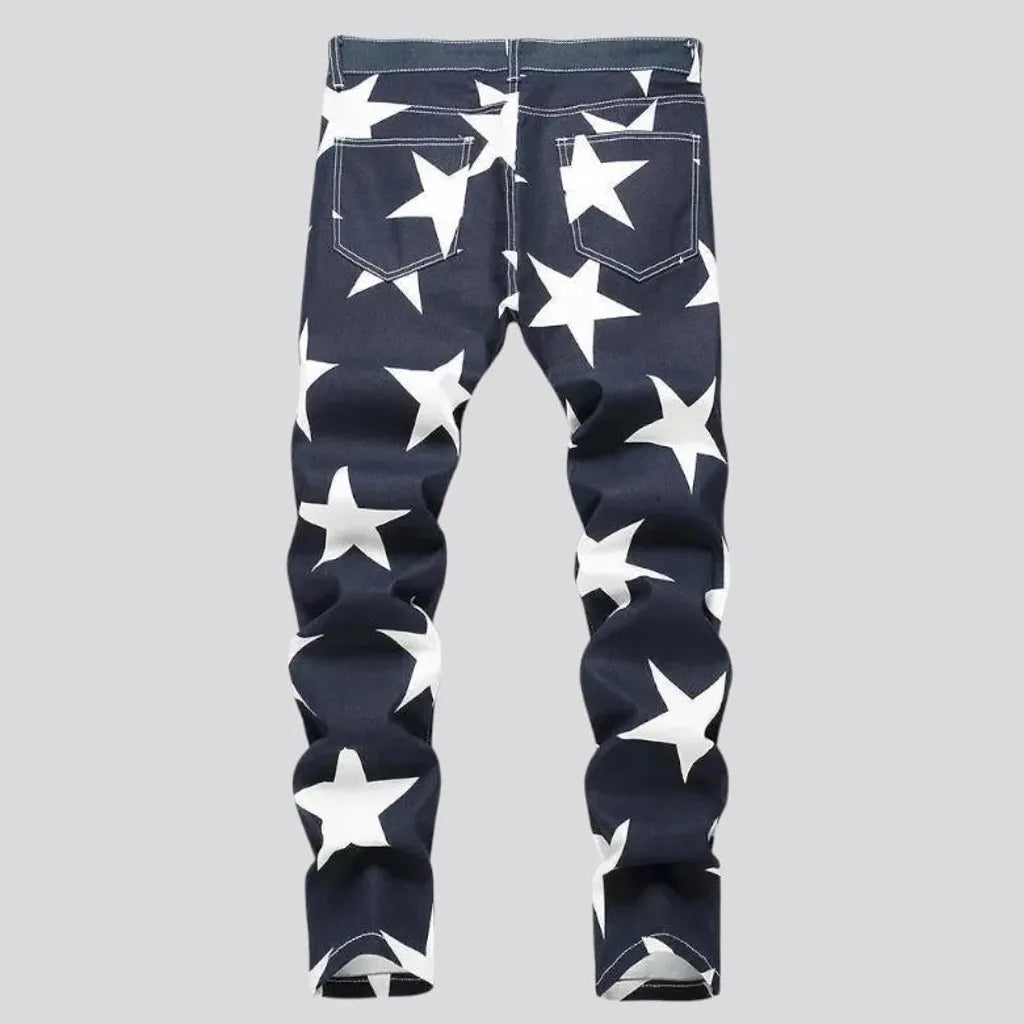 Fashionable skinny men's jean pants