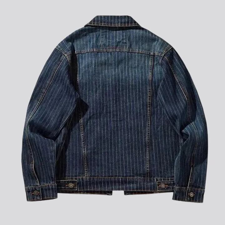 Boho style labor men's denim jacket