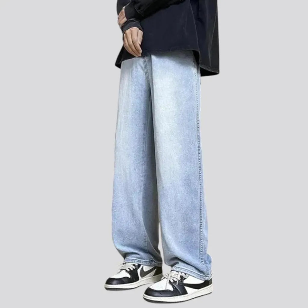 90s mid rise baggy street style jeans for men