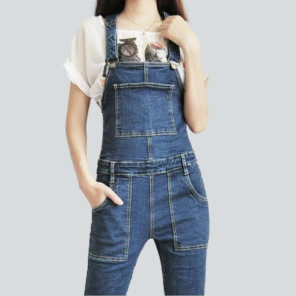 Boot cut women's denim overall