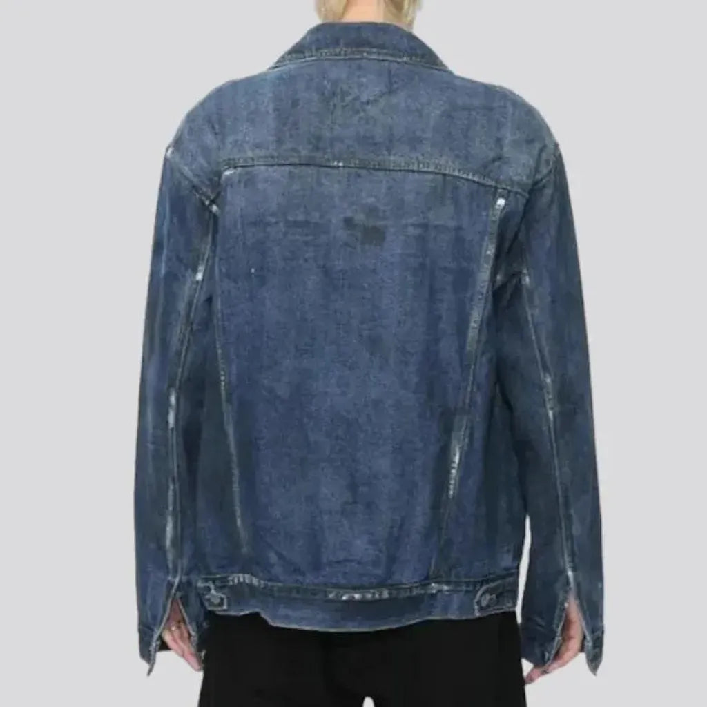 Medium-wash fashion men's jeans jacket