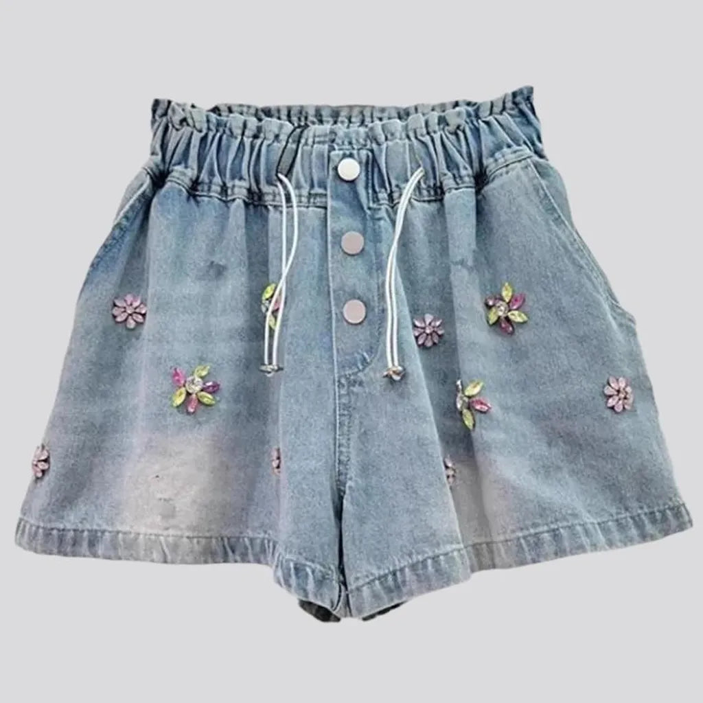 Y2k embellished women's jean shorts | Jeans4you.shop