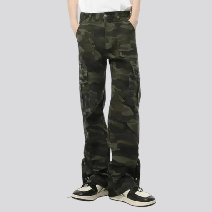 Multicolor loose fit men's jean pants