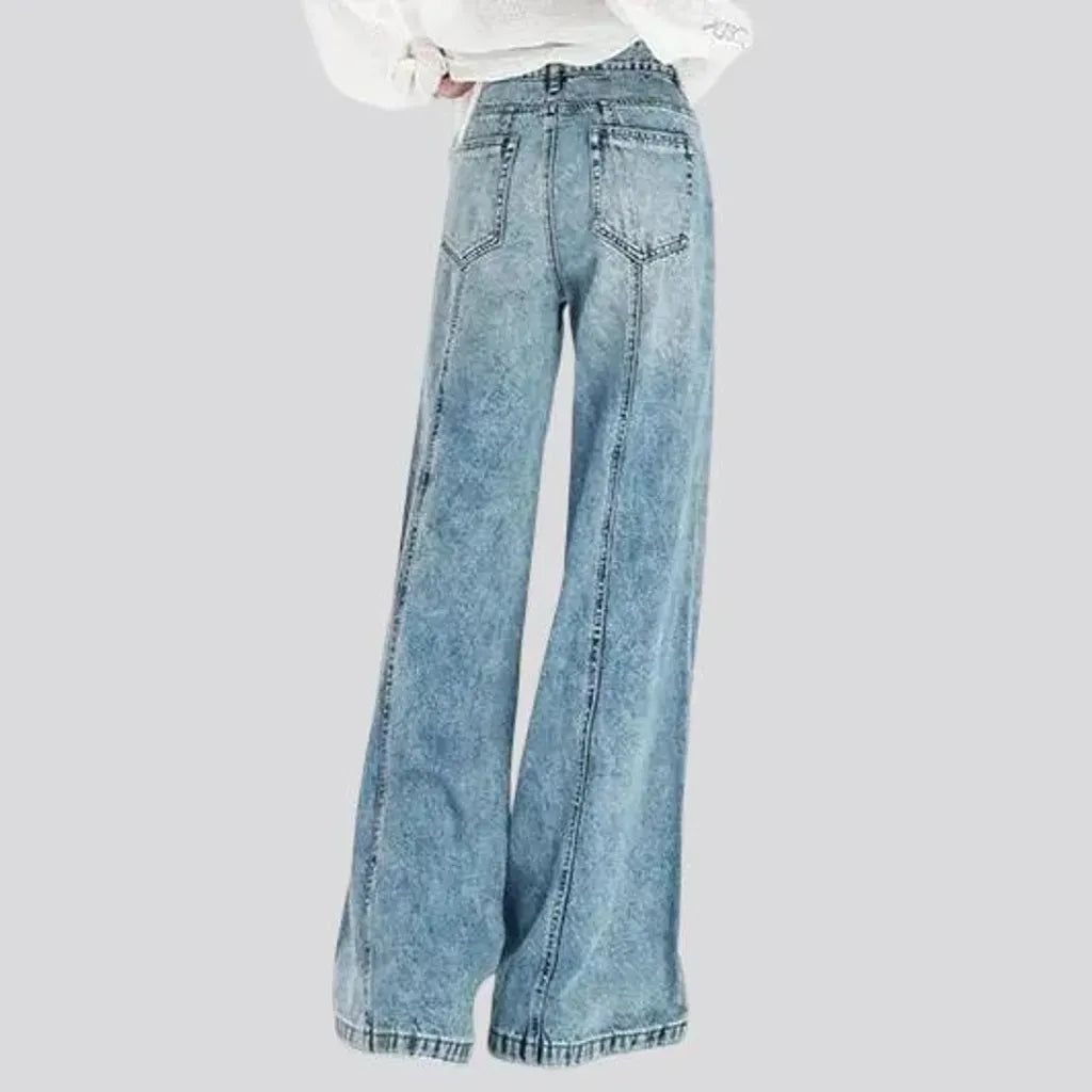 Sanded wide fit retro women's jeans