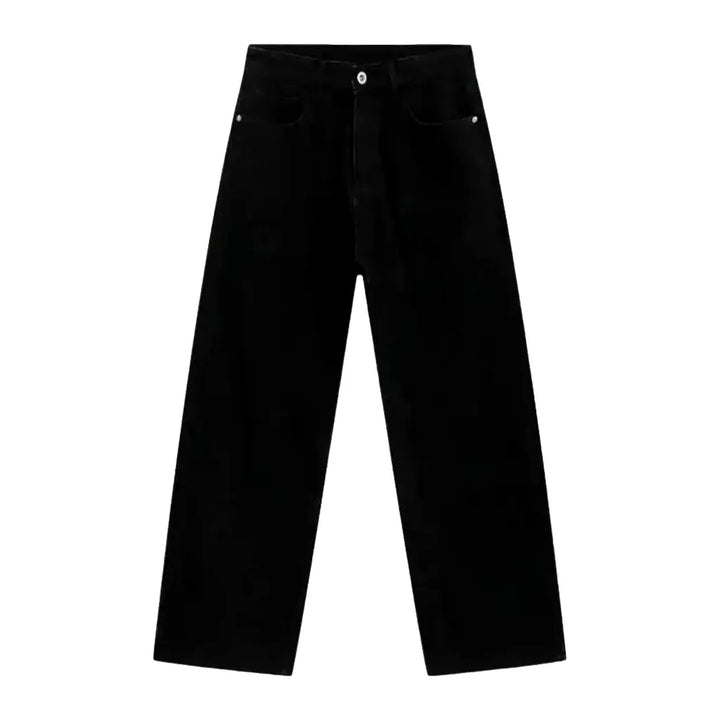 90s Vintage Style Baggy Jeans for Men - Black