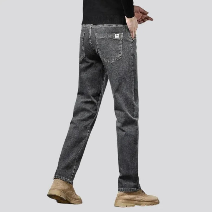 Casual stretchable narrow fit men's jeans