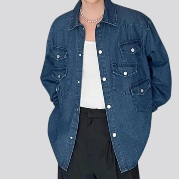 Fashion street oversized men's jeans jacket