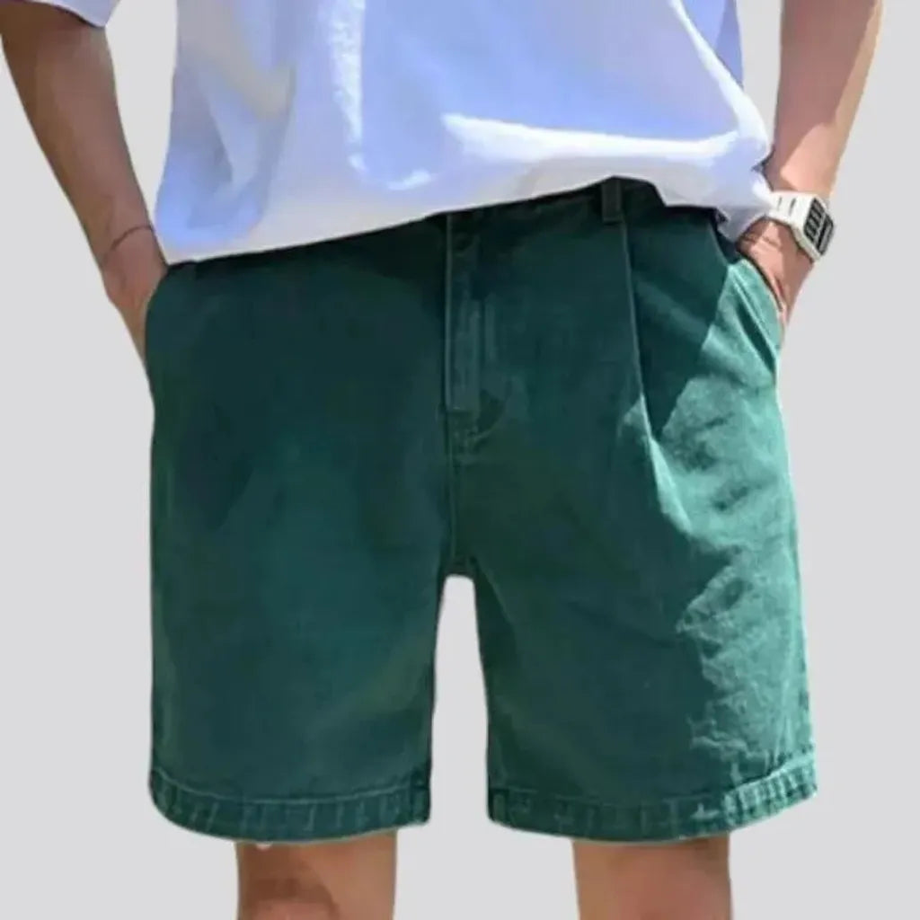 Y2k high-waist men's denim shorts