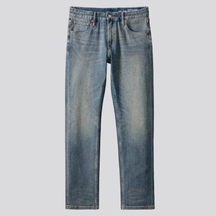 Vintage light wash stretchable men's jeans