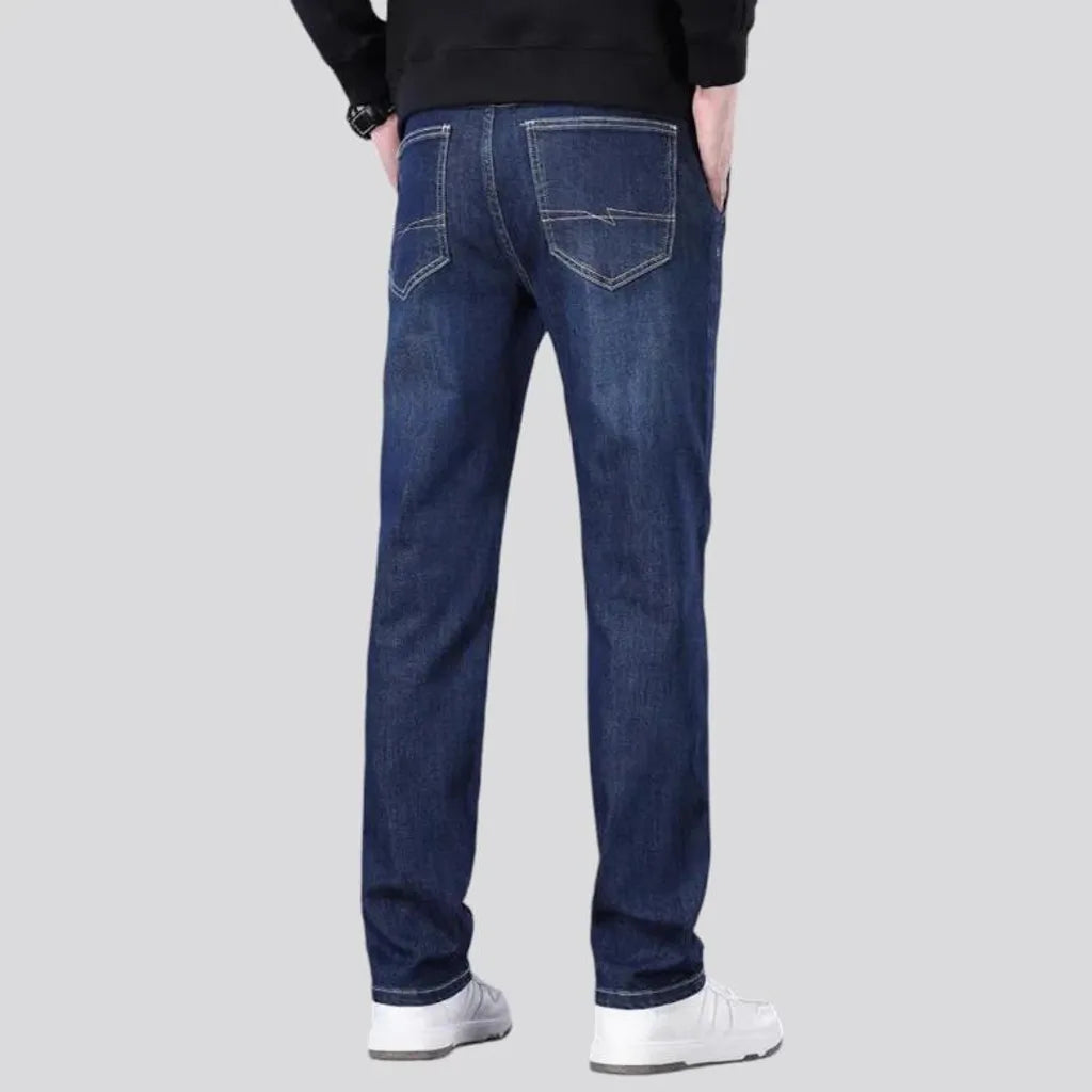 Sanded vintage slim men's jeans