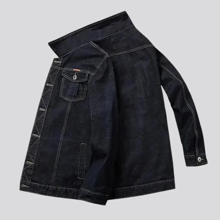 Faded wash men's jeans jacket