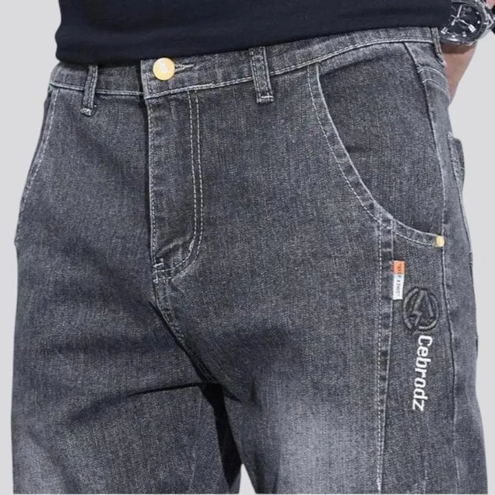 Slim fit dark jeans for men