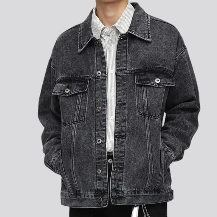 Retro style men's denim jacket