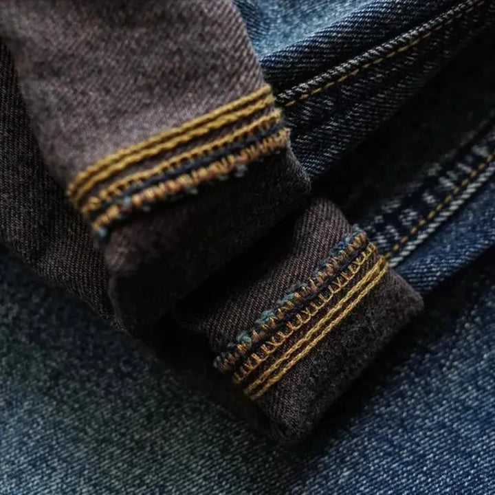Selvedge high-waist jeans
 for men