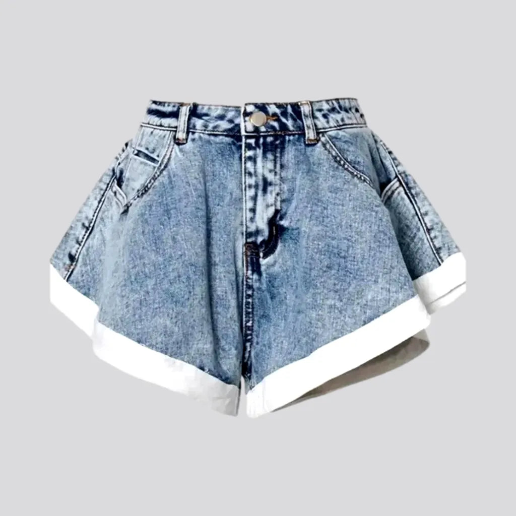 Vintage Light Pattern Jeans Shorts for Women | Jeans4you.shop