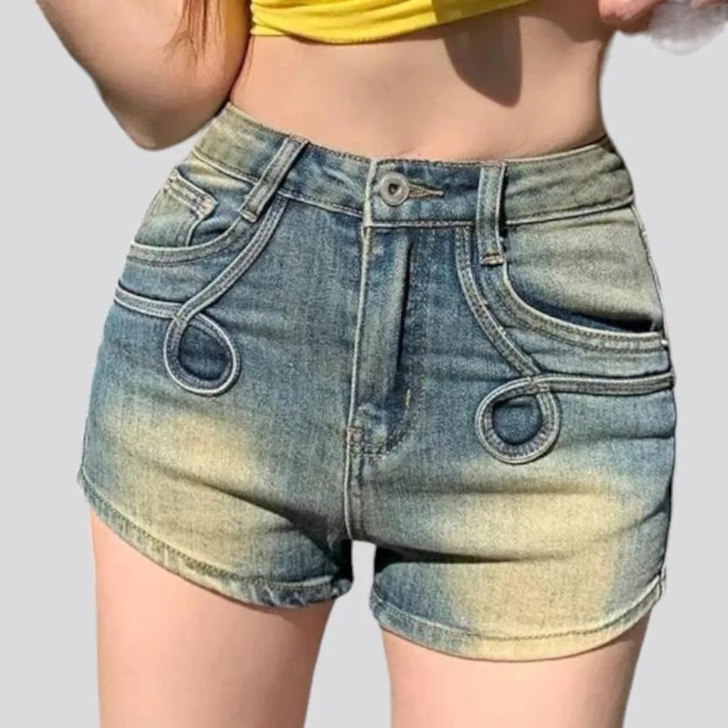 Street sanded women's jeans shorts | Jeans4you.shop