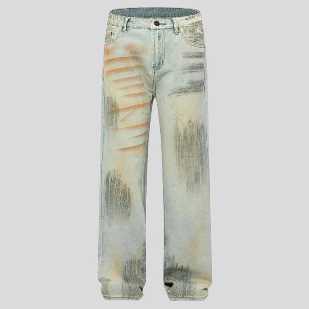 Ragged fit men's jeans